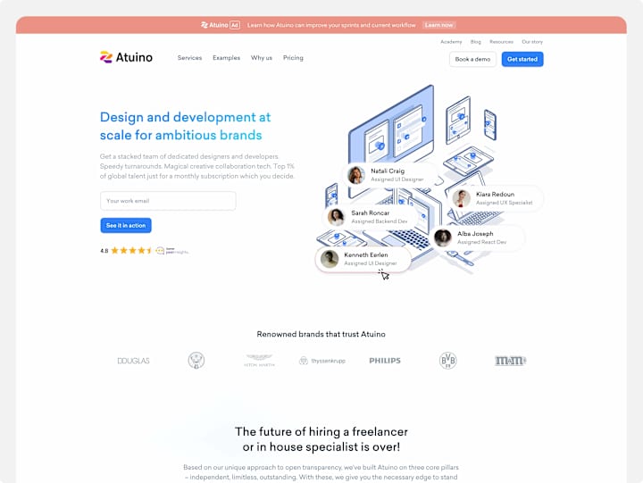 Cover image for Framer Landing Page for Atuino