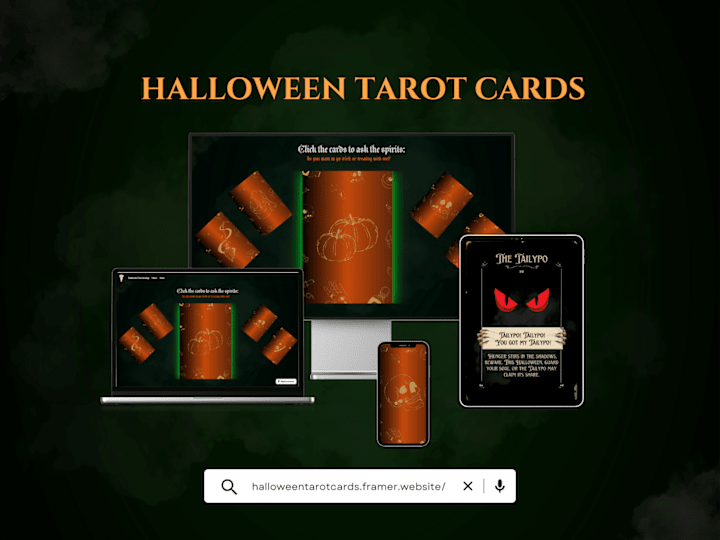 Cover image for 🎃 Spooky Tarot Reading Cards | Framer Halloween Hero Challenge 