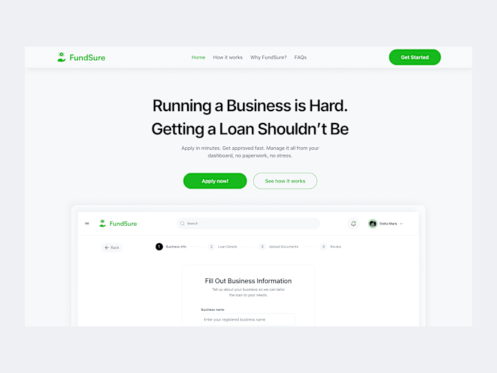 Cover image for Streamlining the Loan Request Experience for Business Owners