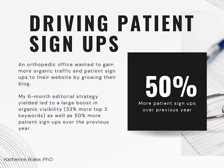 Cover image for Driving Patient Sign-Ups (SEO for Conversion)