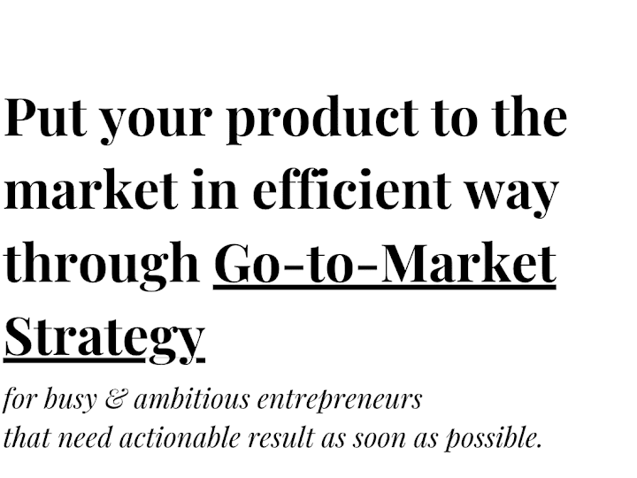 Cover image for Develop a Go-to-Market Strategy that drives an impact