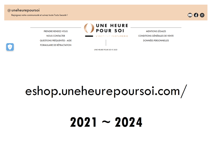 Cover image for "Une Heure Pour Soi" - French cosmetics e-commerce website