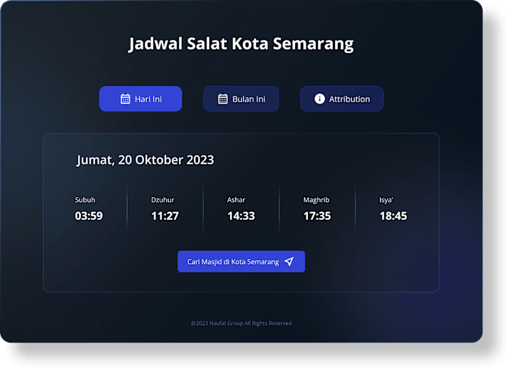 Cover image for Jadwal Salat Kota Semarang