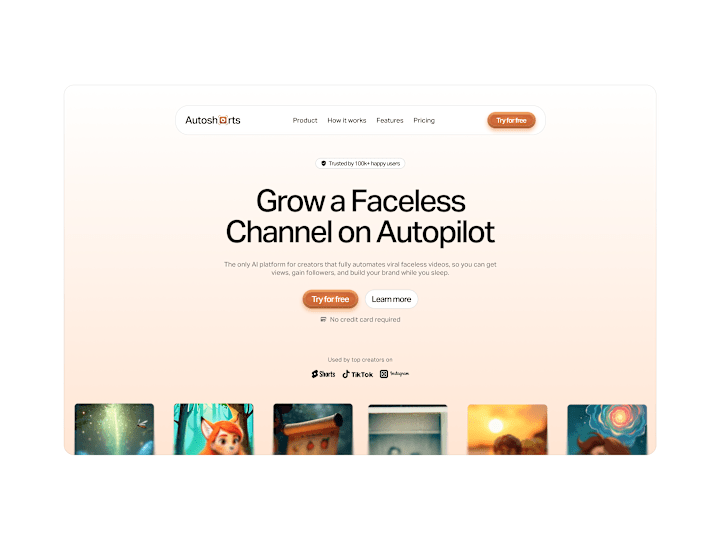 Cover image for Autoshorts Hero Section Redesign
