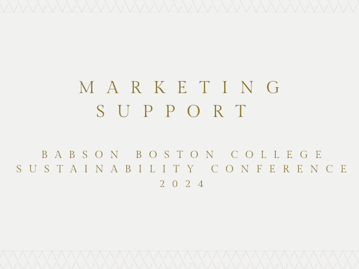 Cover image for Marketing Specialist- Babson College Sustainability Conference 