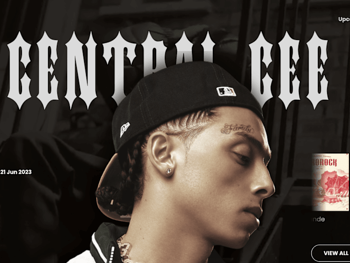 Cover image for Central Cee I Music Site I Built On Framer I Personal Portfolio