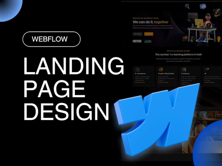 Cover image for Webflow Landing Page Design