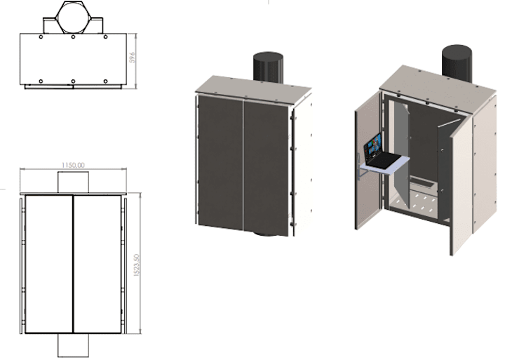 Cover image for Design for electric cabinet with computer holder