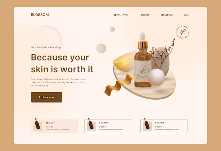 Cover image for Skin Care Web UI