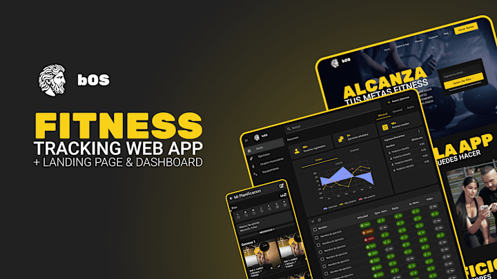 Cover image for Fitness Tracking WebApp, Landing & Dashboard :: Behance