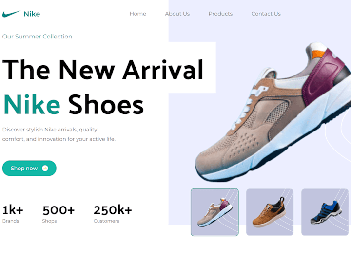 Cover image for Nike Landing Page Design
