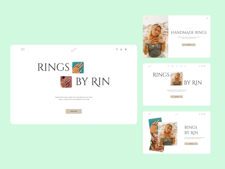 Cover image for Main page of rings shop | Design Concept