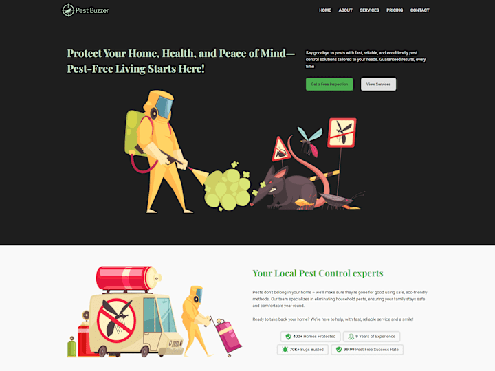 Cover image for Pest Control Website