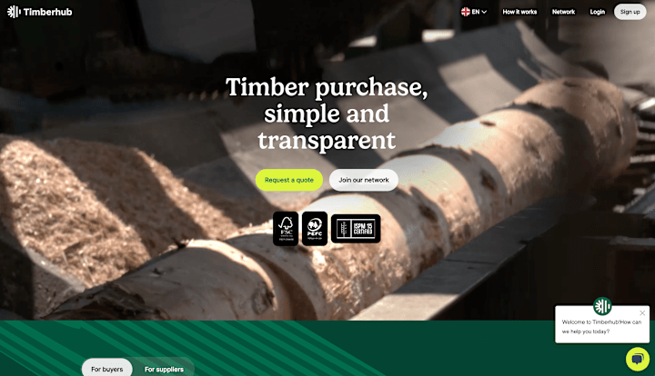 Cover image for Timberhub | Purchasing made easy: get a quote in a few clicks