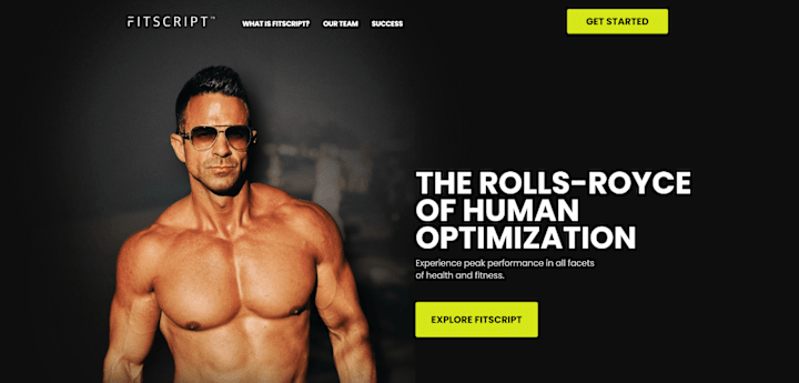 Cover image for Website and sales funnel for Fitscript, Michael Morelli