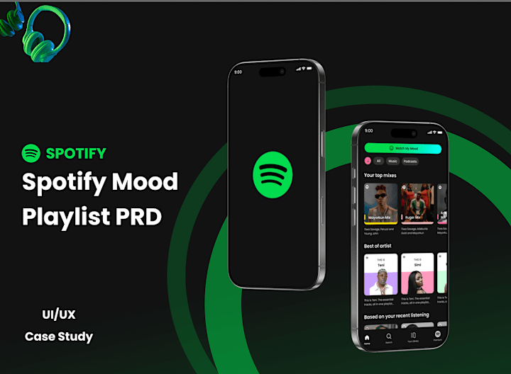 Cover image for Spotify Redesign – Mood-Based Listening Experience