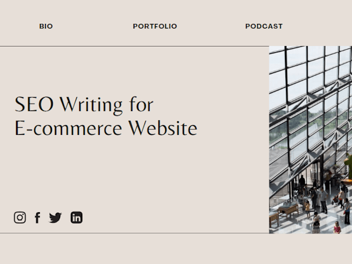 Cover image for SEO Writing for E-commerce Website