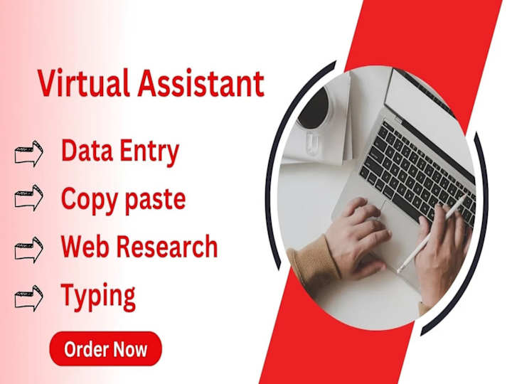 Cover image for virtual assistant for data entry, copy paste and web research