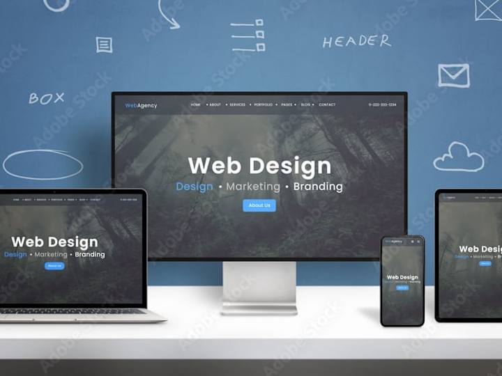 Cover image for Designing websites to the client's brand identity and business.