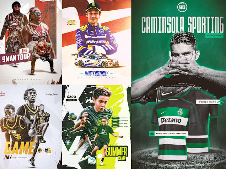 Cover image for Promotional sport poster design for teams and leagues