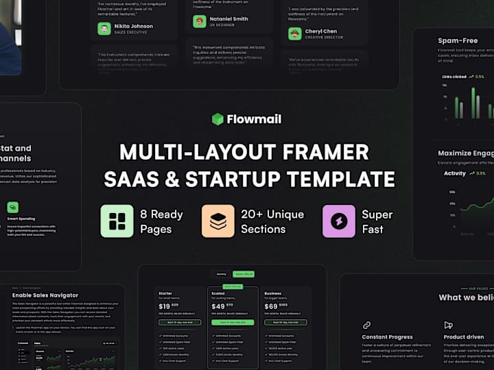 Cover image for Flowmail — SaaS & Startup Website