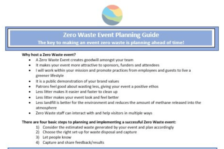 Cover image for Zero Waste Event Guide