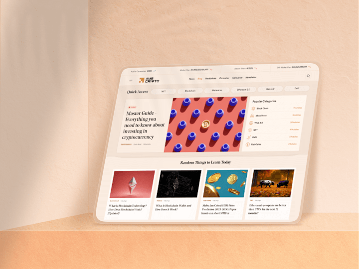 Cover image for Crypto Blog, UI/UX Design Case Study