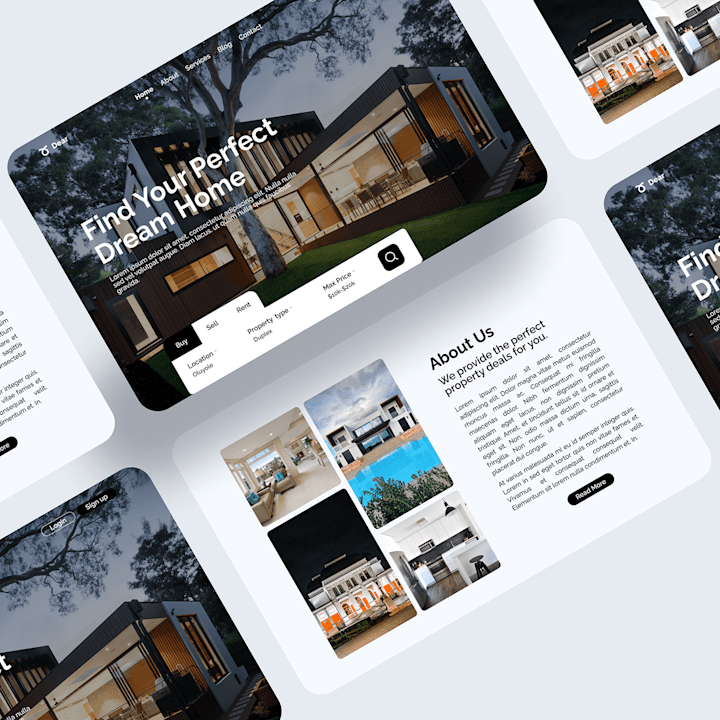 Cover image for Dream Home - Real Estate Landing Page Design