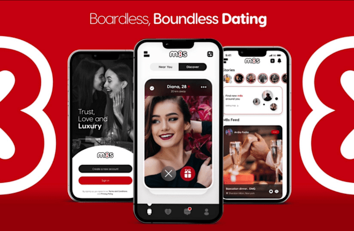 Cover image for M8s Dating App - A UI/UX Project :: Behance