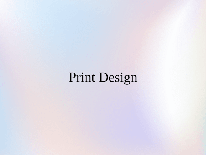 Cover image for Print Design