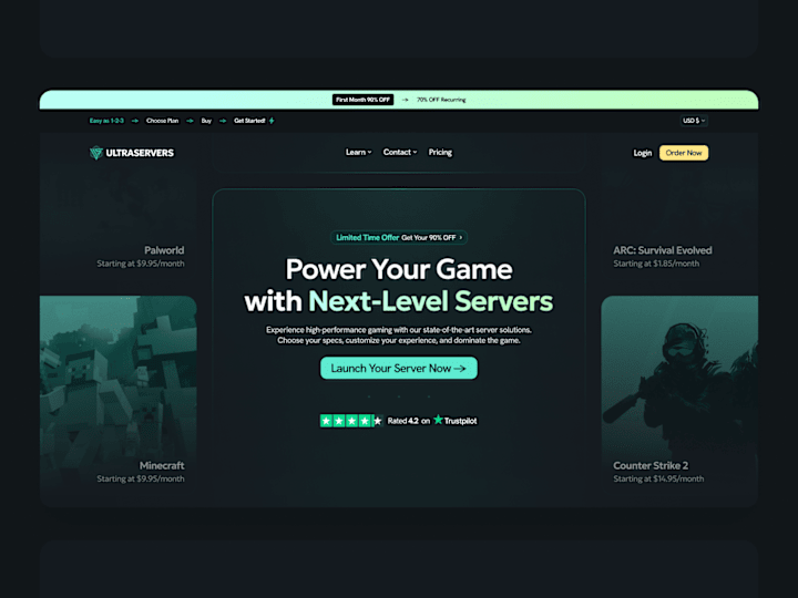 Cover image for Ultraservers - UI/UX Design