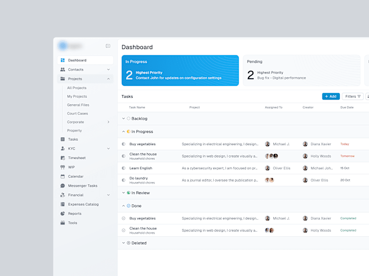 Cover image for UX/UI Redesign for Project Management Platform