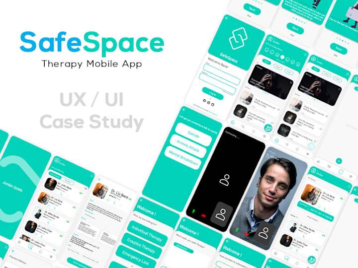Cover image for Safe-Space Therapy Mobile App Concept