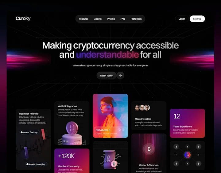 Cover image for Curoky - Crypto Website Design