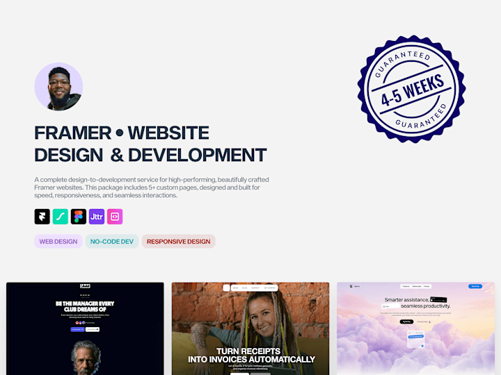 Cover image for Framer • Website Design & Development