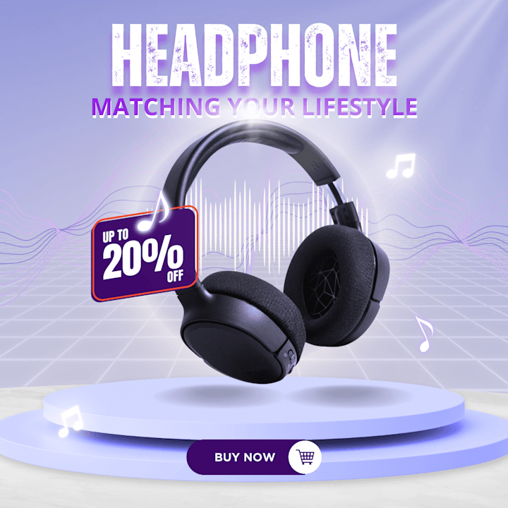 Cover image for Headphone Ads Design