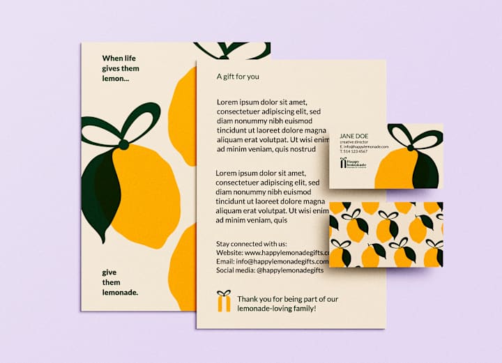 Cover image for Corporate Rebranding for Happy Lemonade Gifts 