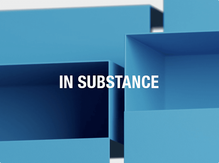 Cover image for IN SUBSTANCE