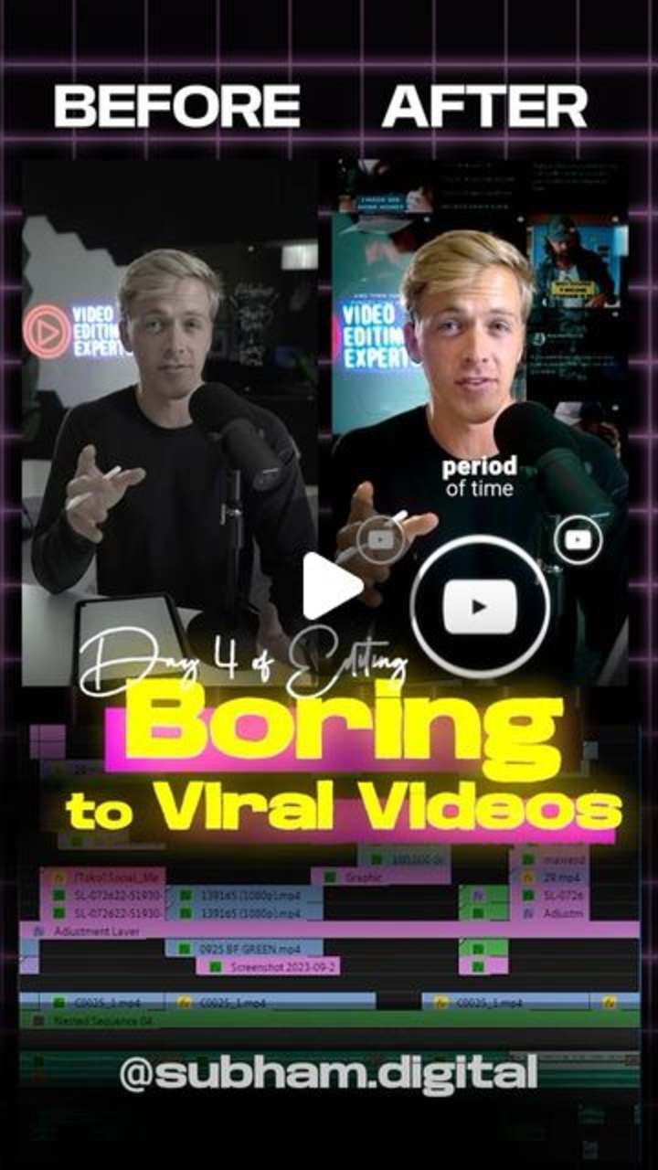 Cover image for Editing BORING to VIRAL videos.