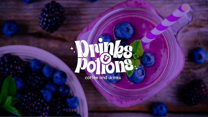 Cover image for Drinks and Potions - Branding Cafe