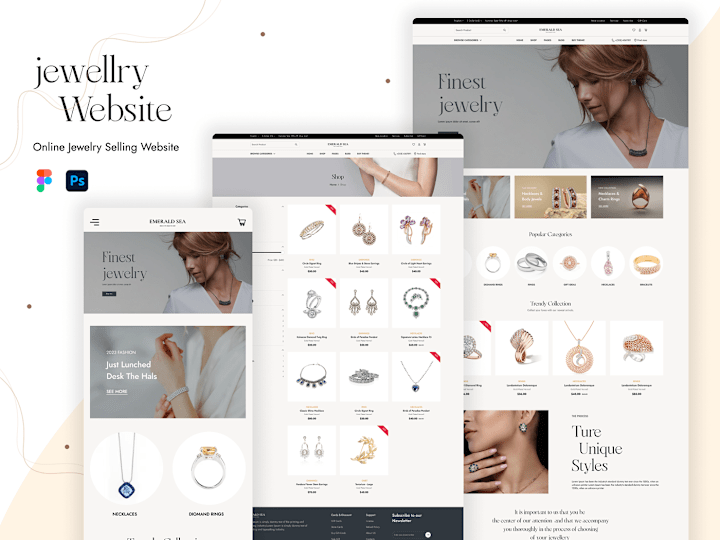 Cover image for Jewellery Website: Explore the Beauty of Fine Jewellery Online