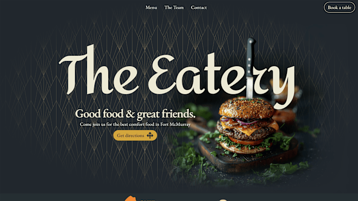 Cover image for Restaurant Website 'The Eatery'