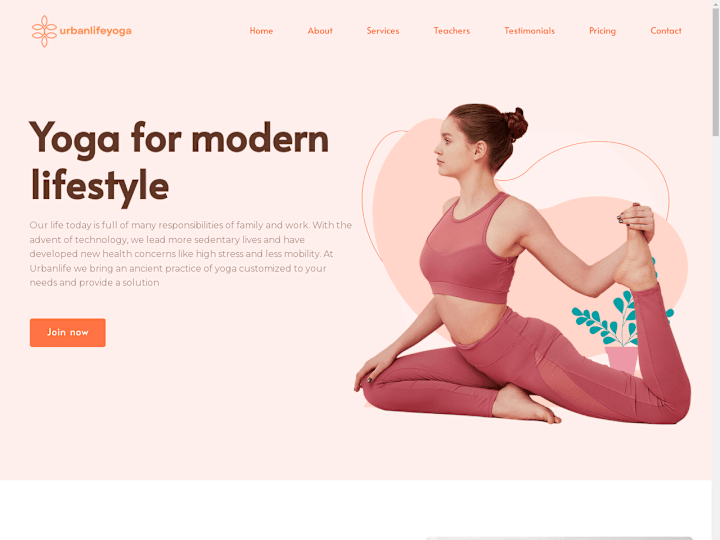 Cover image for Urban Life Yoga - Web Design