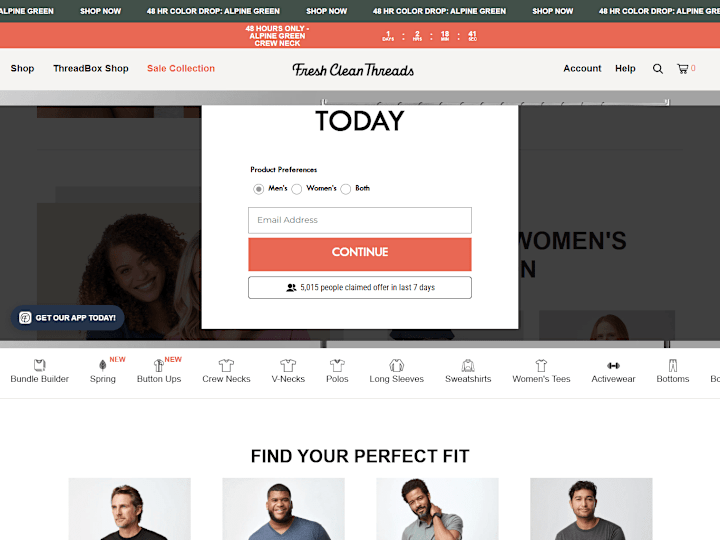 Cover image for Fresh Clean Threads – Shopify Website Design