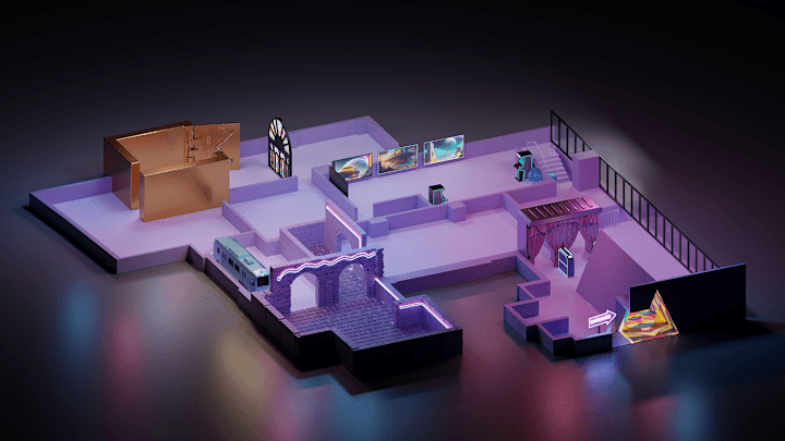 Cover image for Isometric 3D Event Floor :: Behance