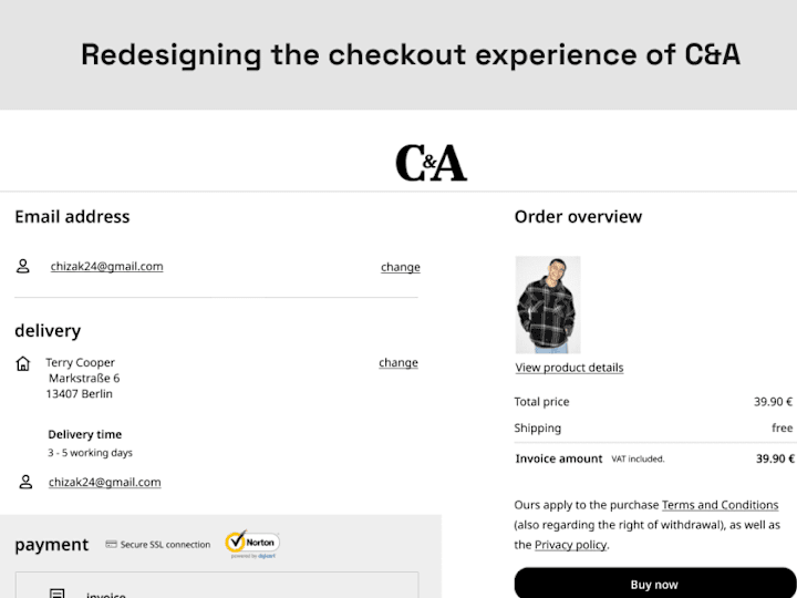 Cover image for Optimising the checkout experience of C&A online store