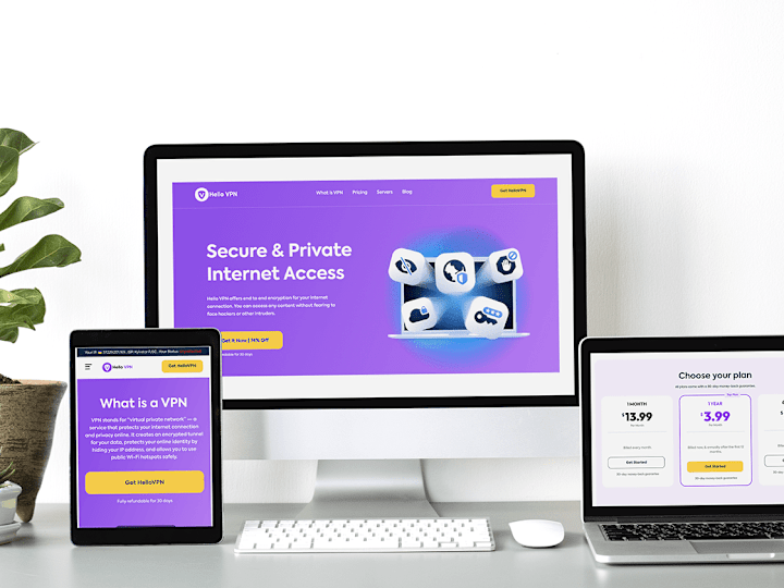 Cover image for Hello VPN Website| Figma to WordPress