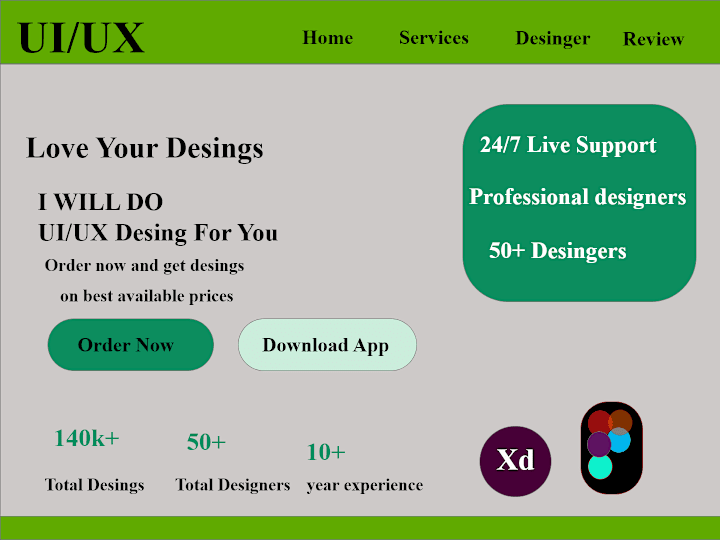 Cover image for I will do UI/UX desing 