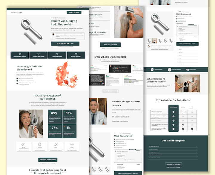 Cover image for Sales page for Showerlab brand