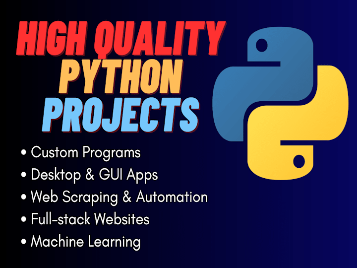 Cover image for Custom Python scripts and projects according to your needs